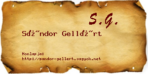 Sándor Gellért névjegykártya